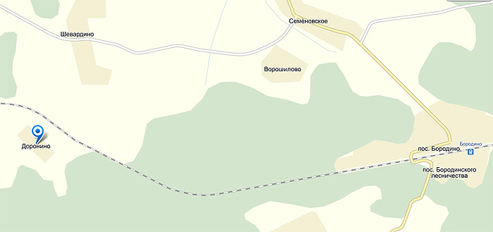 Село Доронино на карте